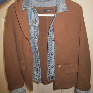 Women's Denim/Cotton Layered Blazeer